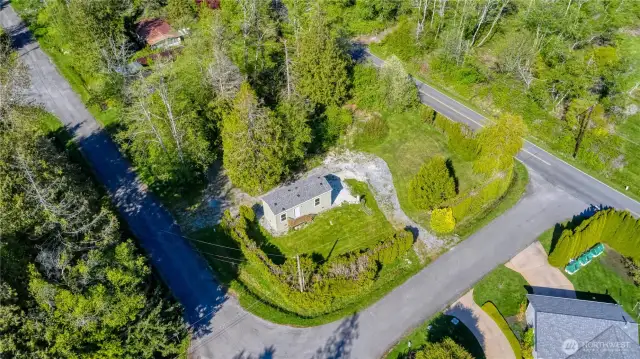 Aerial view of the property