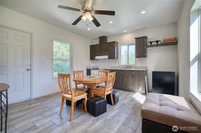 Interior kitchen, eating area
