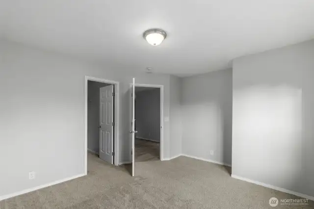 Bedroom number one with walk in closet