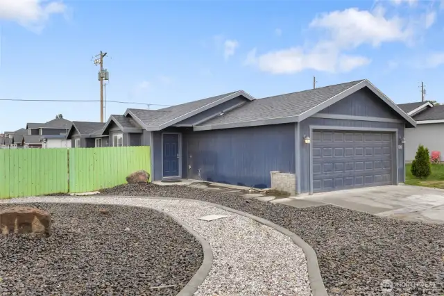 Low maintenance front yard.