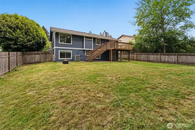 Back yard has a very private feel and backs up to a greenbelt.