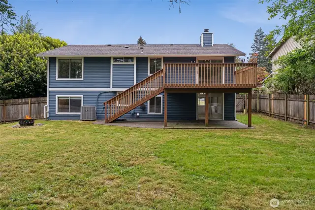 Home has a large deck perfect for entertaining