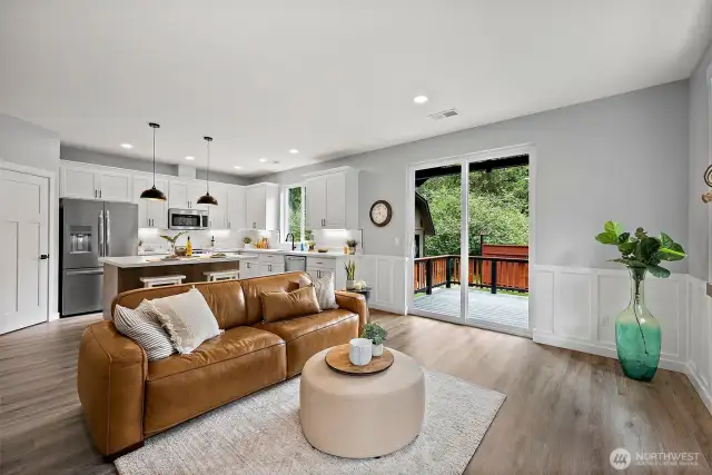 Sliding Glass Door Leads to Big Deck & Large Backyard!