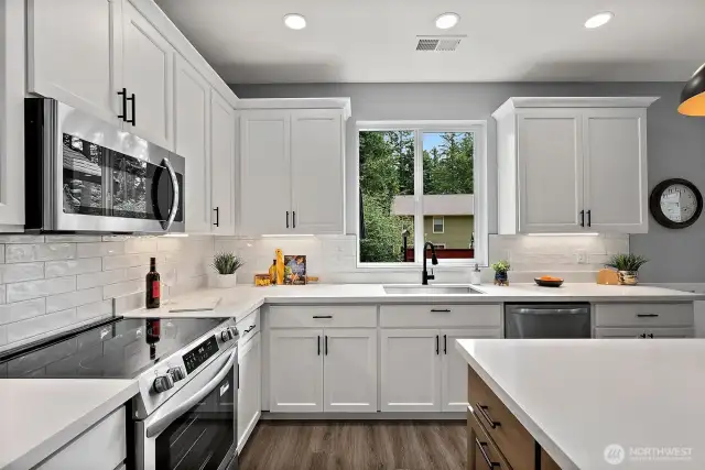 Full SS Appliance Suite "Gallery" Edition! Quartz Slab, Abundant Cabinetry!