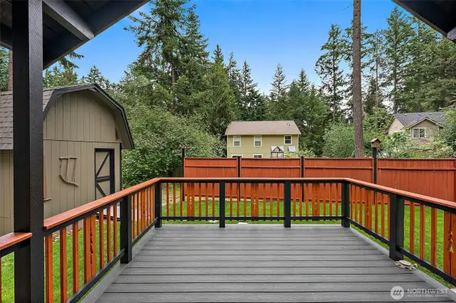 Large Trex Style Weather Resistant Deck!