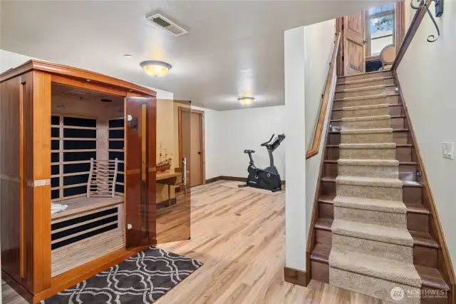 Downstairs Storage and Sauna