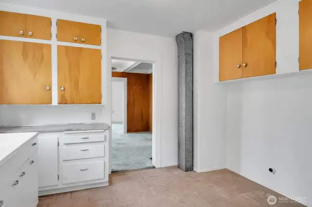 The kitchen is a blank slate. Bring your vision!