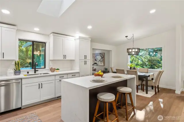 Quartz countertops and new appliances