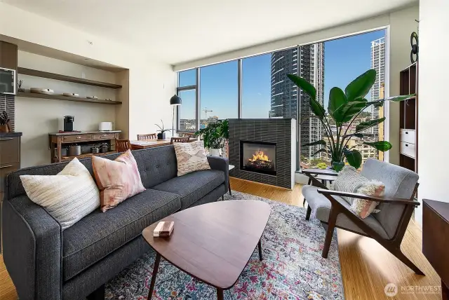 Living space is wide; making the home more livable than many condos of it's ilk.