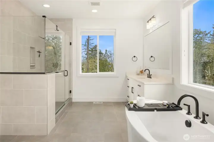 Suite with two separate vanities