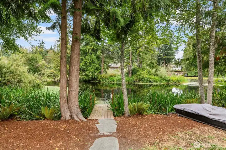 Located on Lost Lake with it's own private dock and boat. Stocked with fish annually.