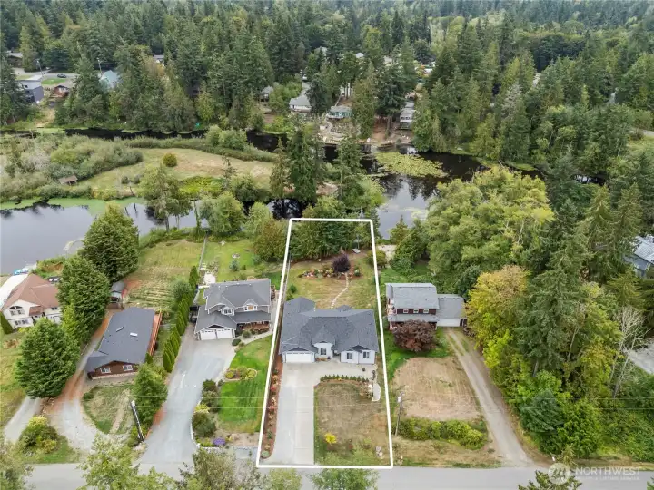Quiet neighborhood of large lots.
