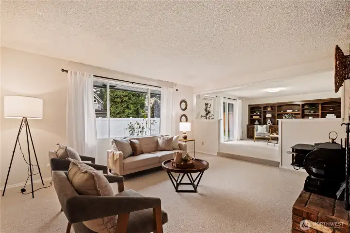 One space leads right into the other!