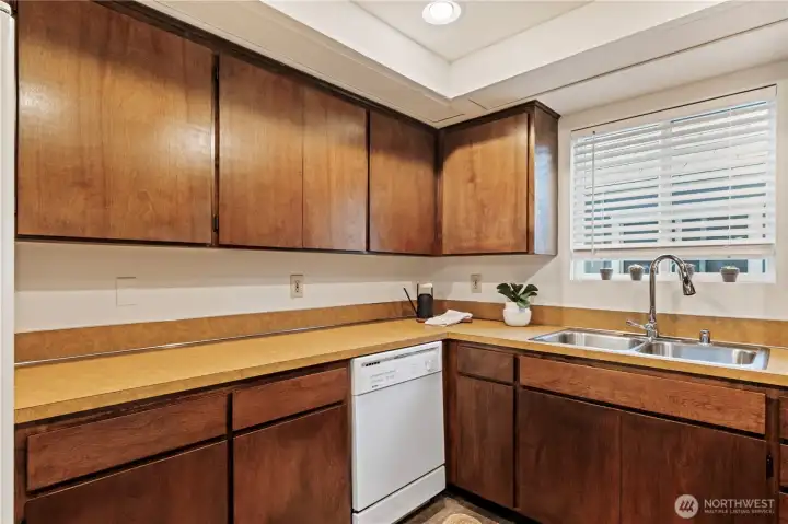Lots of counter space, and plenty of cabinetry for maximum storage.