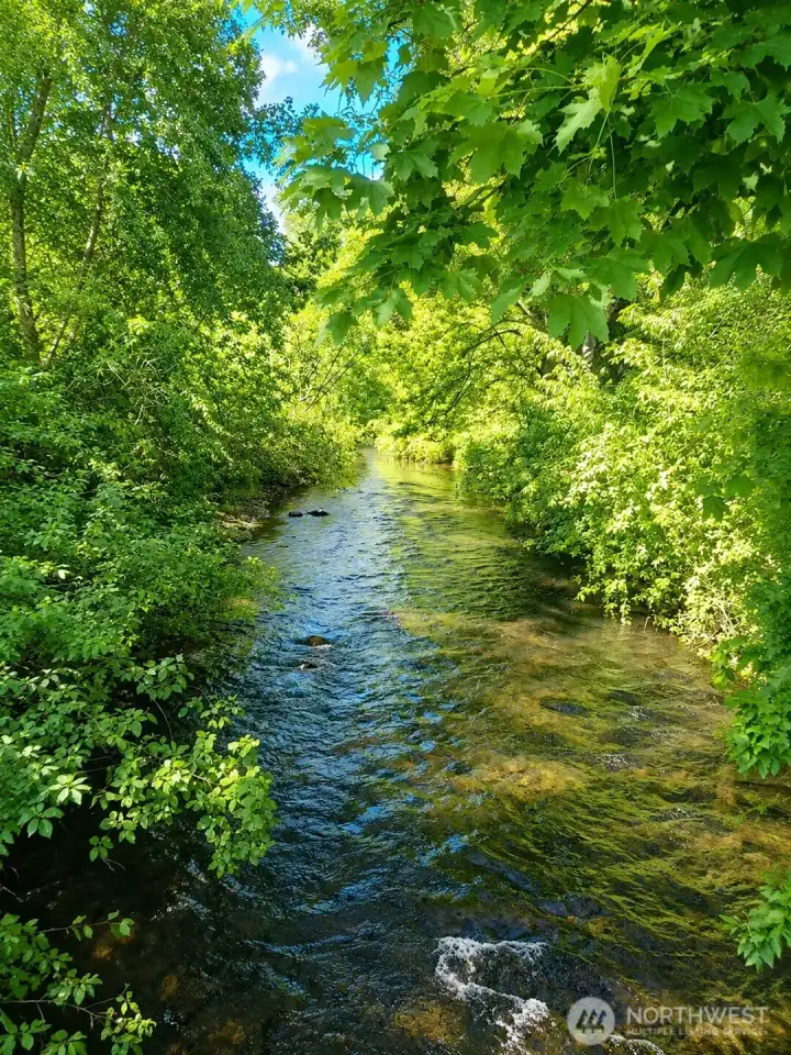 One minute walk to this beautiful creek!