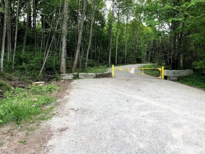 Gated access road (main St) maintained by City of Renton