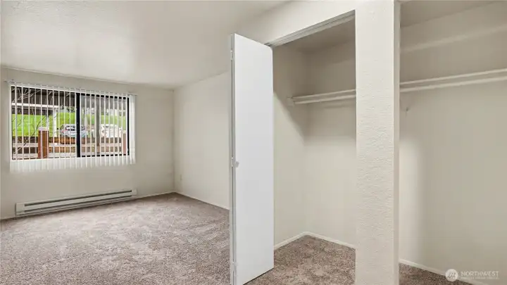 Primary features a large closet and full bath.