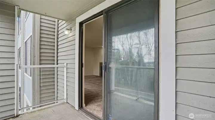 Covered private balcony can be enjoyed all year around!