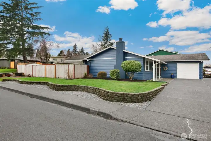 Fully fenced backyard.