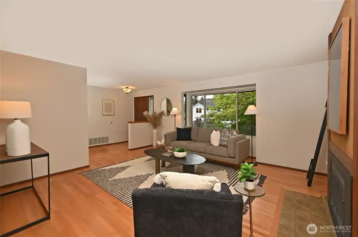 Living room and front entry