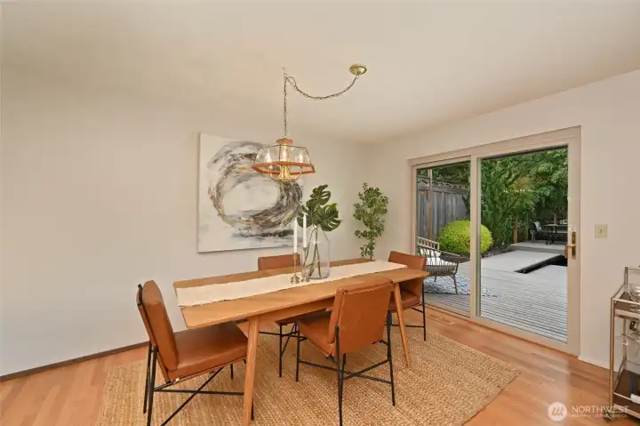 Dining foom with room to expand a table