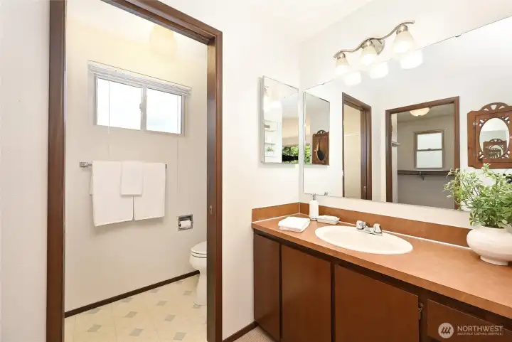 Primary bath with Private shower and toilet