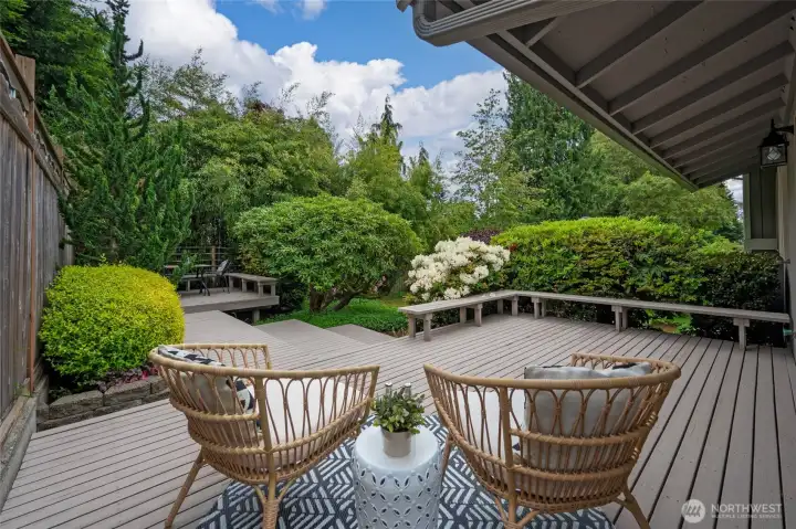 back yard decking is perfect  for entertaining