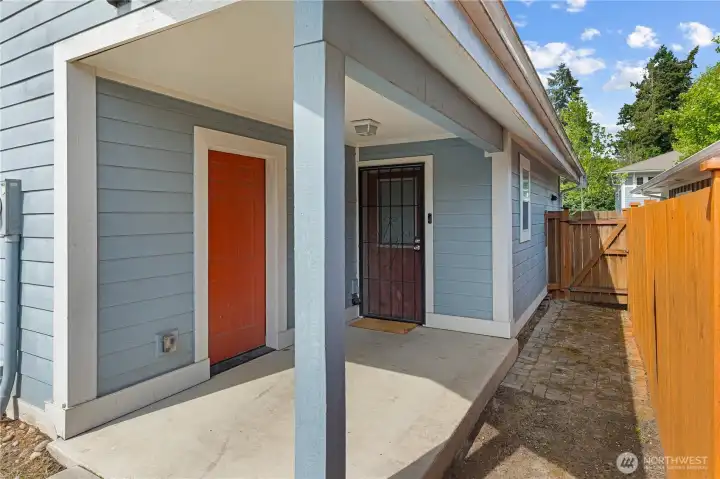 Back porch and storage access