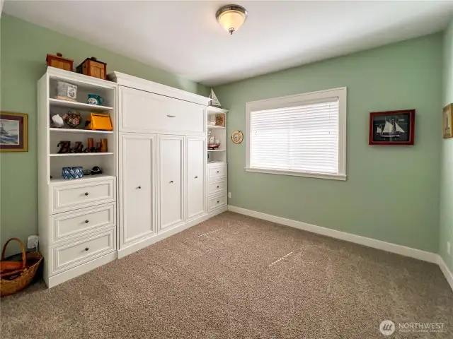 Third bedroom complete with murphy bed so you can use your imagination for other uses, maybe as an office or craft room.