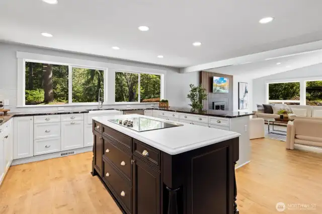 Island and plenty of countertop