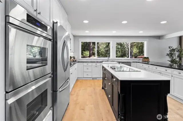 Pristine stainless steel appliances