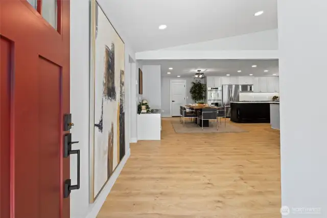 Let's go inside...notice the luxury vinyl plank flooring
