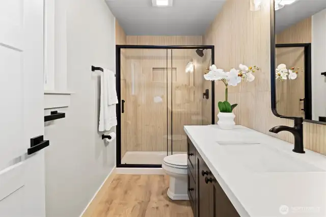 Primary 3/4 bath with walk-in shower