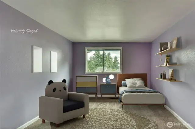 Virtually Staged Bedroom