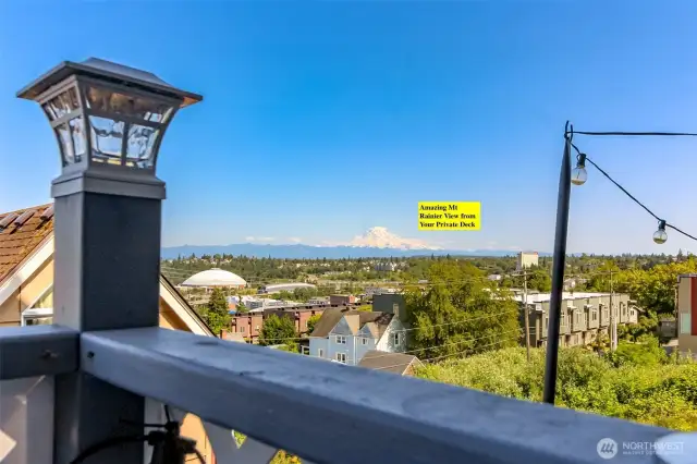 Just look at your Mt Rainier view!