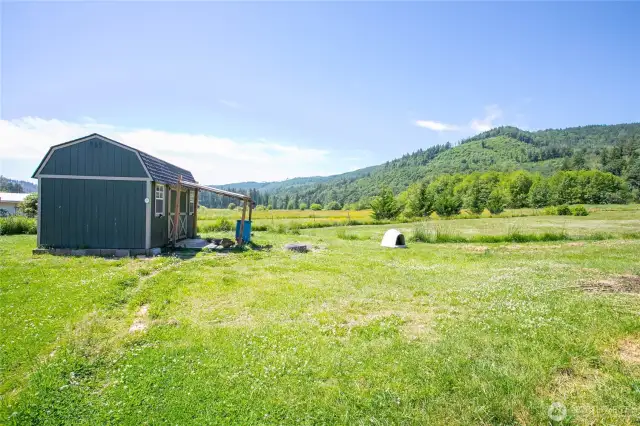Small shed does not convey.