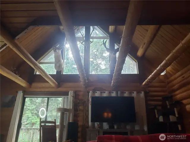 Breath taking spaces from the vaulted living room area