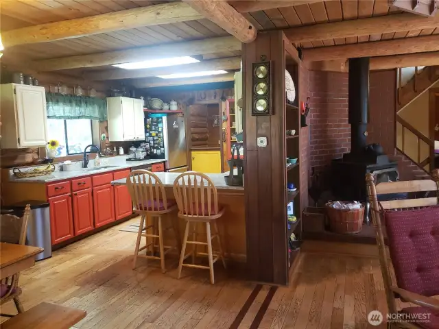 Country kitchen with granite counter tops