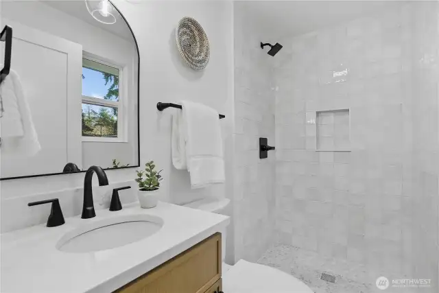 Primary Ensuite bath with custom tile