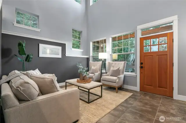 Spacious Entry with Sitting/Reading Room