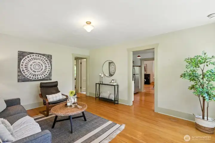 Front room upon entry of front door