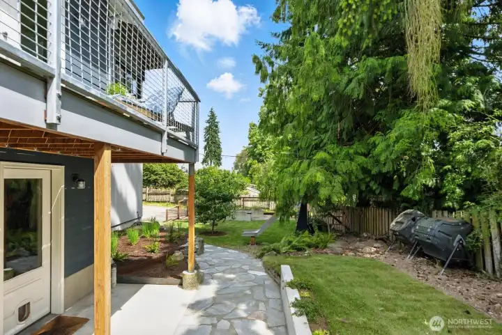 Expansive yard with alley access