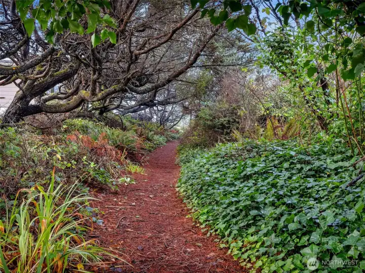 Private access to beach