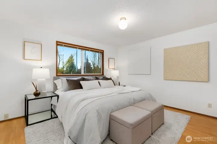 This is the primary bedroom (located on the back of the house).