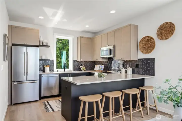 Upgraded Appliance Package. (Pic of Unit A)