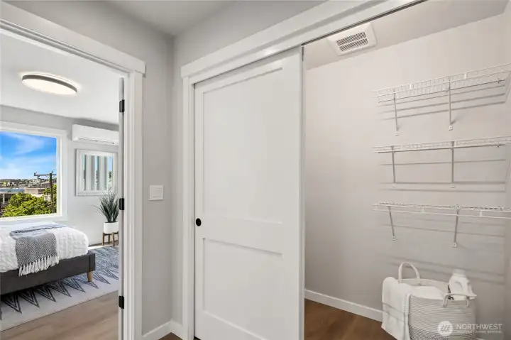 Large Laundry Closet. (Pic of Unit A)