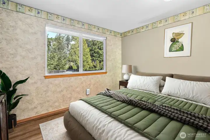 Bedroom 2 - virtually staged - currently used as sewing room