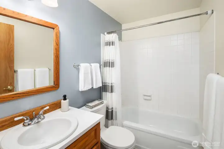 Hall bathroom on upper level