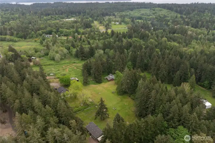 arial view of the 2 residences