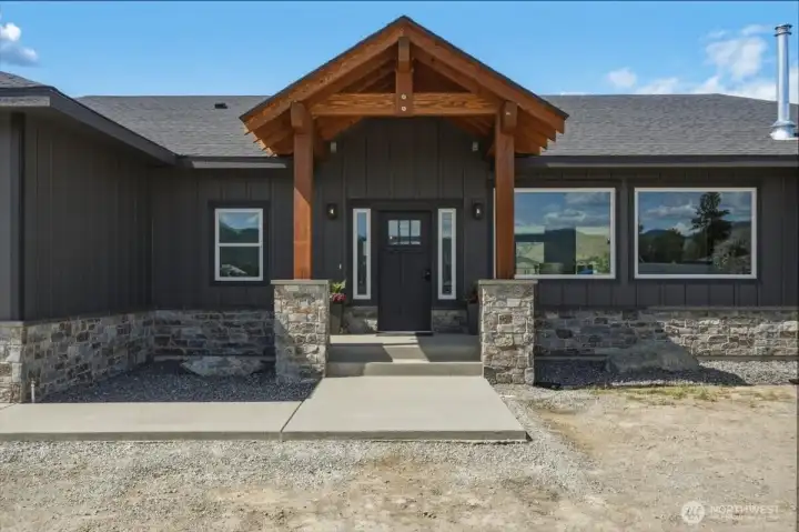 Timber framed entryway